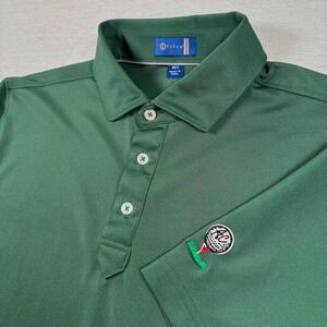 Stitch Golf Polo Shirt Mens Size M/L Green Poly Stretch Short Sleeve Golf Logo